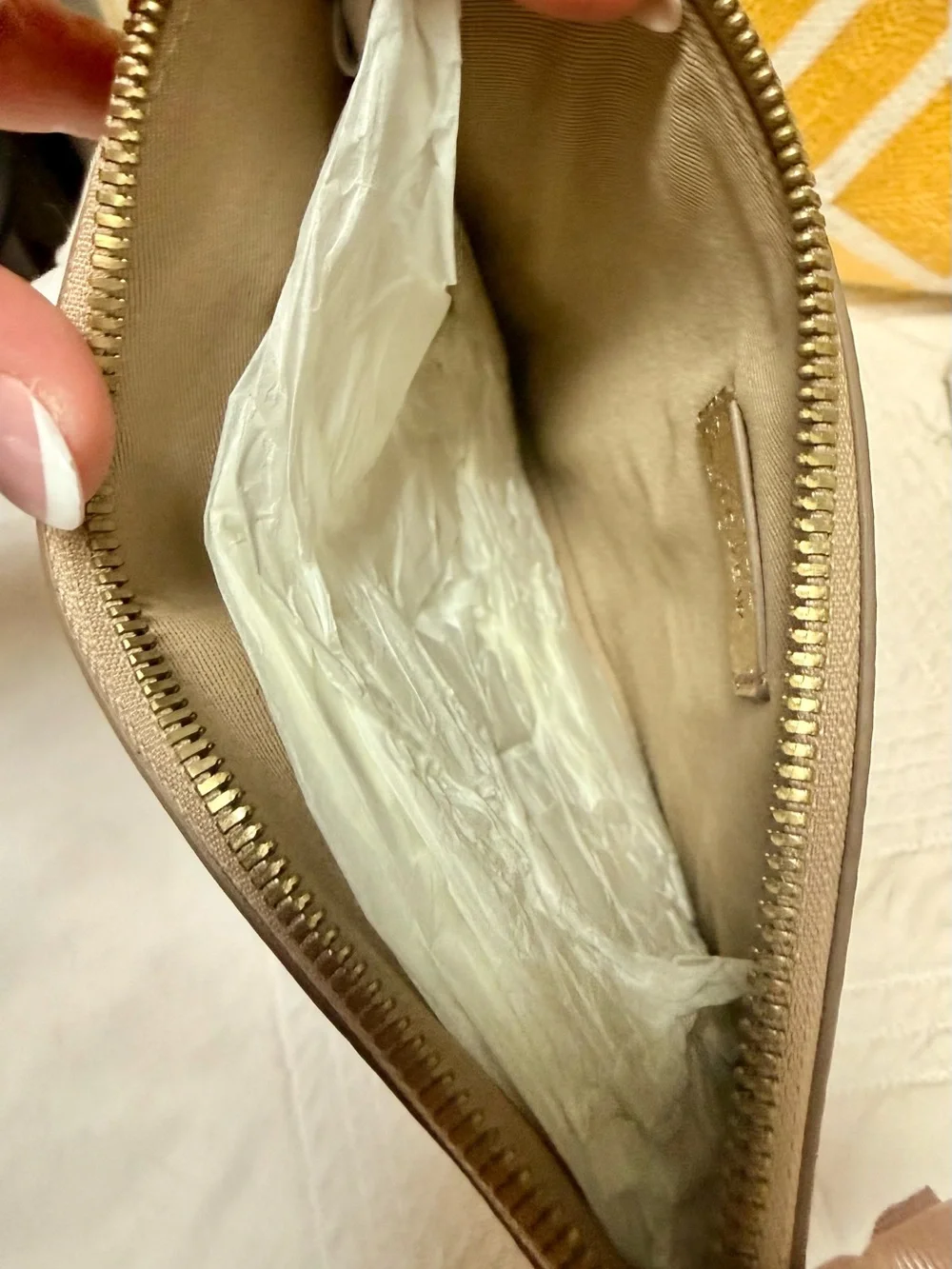 J. Crew Metallic Gold Crossbody Cardholder Bag